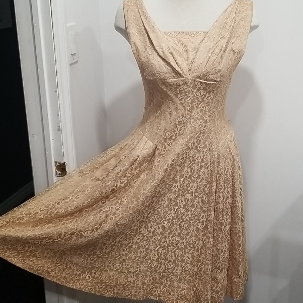 Vintage 1930s-40s Lace Cocktail Dress